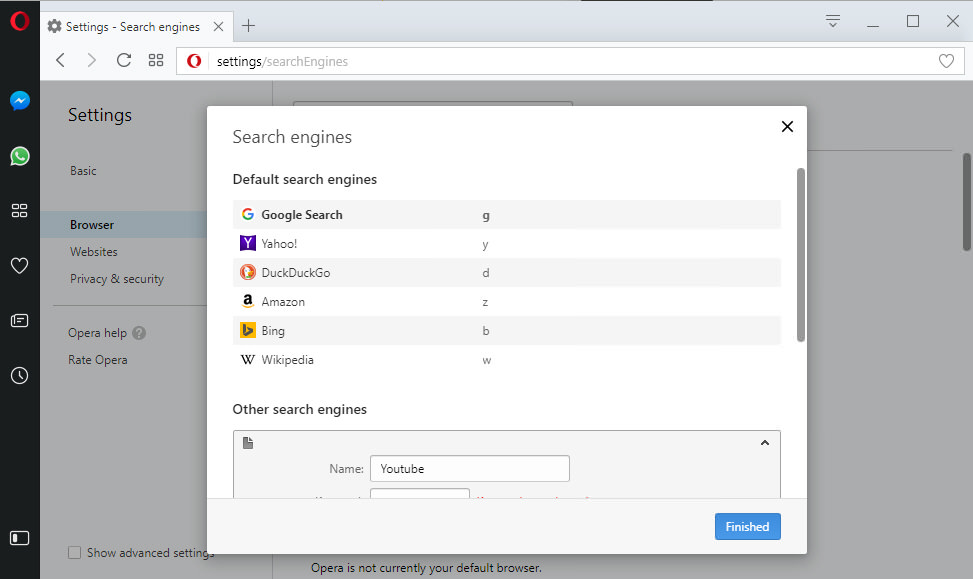 Opera: search engines • Arnav Jain
